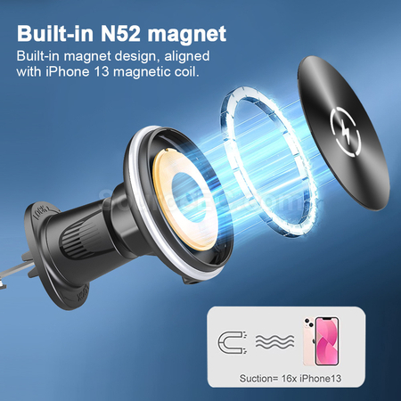 Customization 15W Magnetic Wireless Charging Car Phone Holder Corporate Gifts