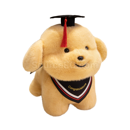 Graduation puppy plush toy
