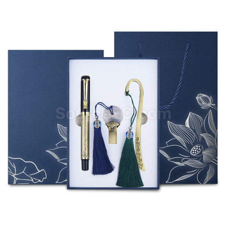 Customization Elegant Ancient Style USB Flash Drive Business Gift Set Corporate Gifts