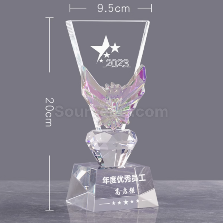 Customization Creative Color-Changing Crystal Trophy Corporate Gifts