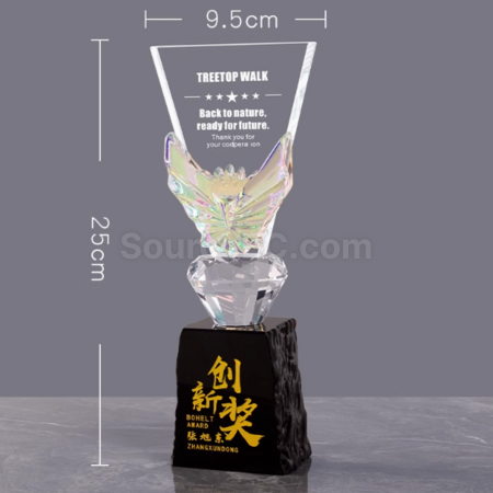 Customization Creative Color-Changing Crystal Trophy Corporate Gifts