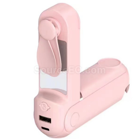 Customization Five-in-one power bank with mirror, flashlight, stand, and mini fan Corporate Gifts