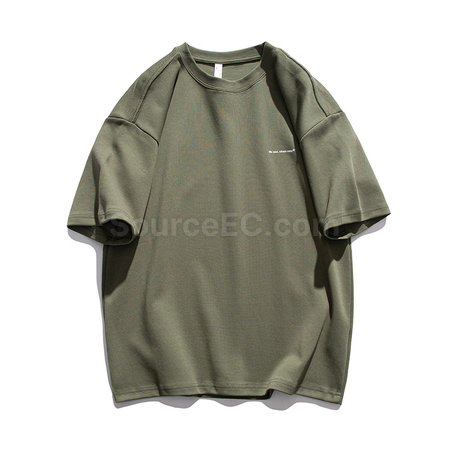 Customization 300g Heavyweight Solid Color Short-sleeved T-shirt Corporate Gifts
