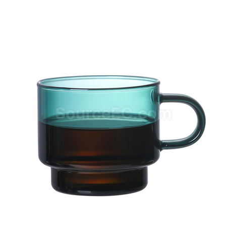 Customization Colored Glass Coffee Cup Corporate Gifts