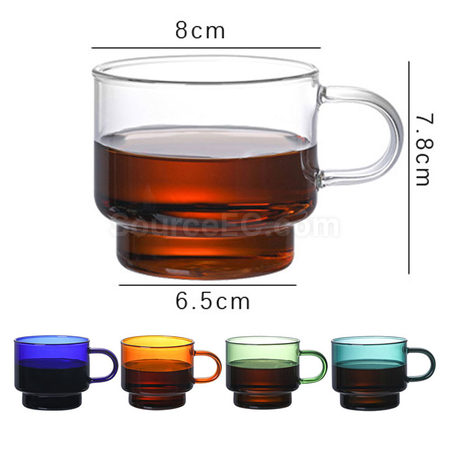 Customization Colored Glass Coffee Cup Corporate Gifts