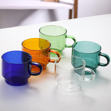 Customization Colored Glass Coffee Cup Corporate Gifts