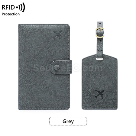 Customization PU Luggage Tag and Passport Case Gift Set Corporate Gifts