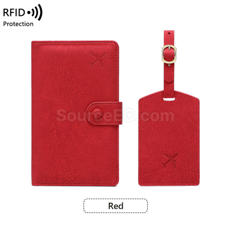 Customization PU Luggage Tag and Passport Case Gift Set Corporate Gifts