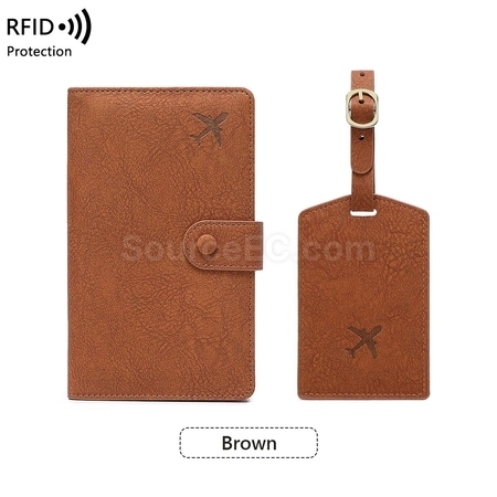 Customization PU Luggage Tag and Passport Case Gift Set Corporate Gifts