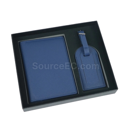 Customization PU Luggage Tag and Passport Case Gift Set Corporate Gifts