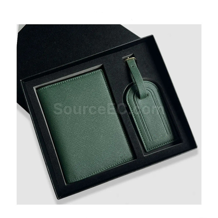 Customization PU Luggage Tag and Passport Case Gift Set Corporate Gifts
