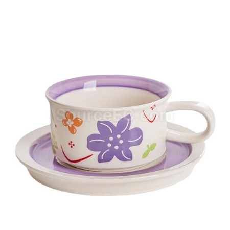 Vintage Ceramic Coffee Cup And Saucer Det