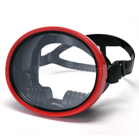 Large-frame free diving mask