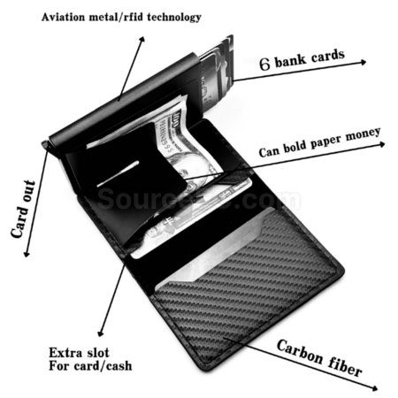 Customization Automatically ejecting RFID card wallet Corporate Gifts