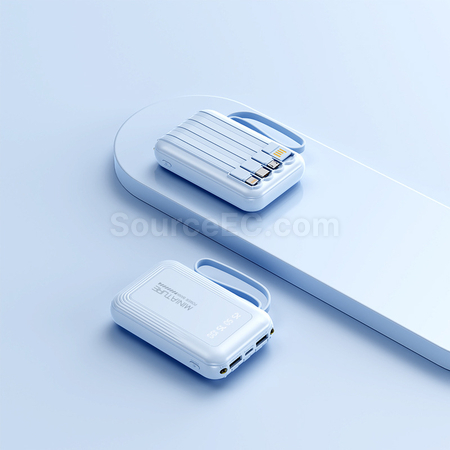 Customization 3C Certified Comes With Four Wires Mobile Power Bank Corporate Gifts