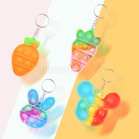 Customization Rainbow stress - relieving keychain Corporate Gifts