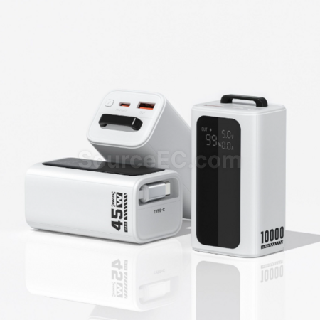 Customization Portable mobile power supply with built-in cable Corporate Gifts