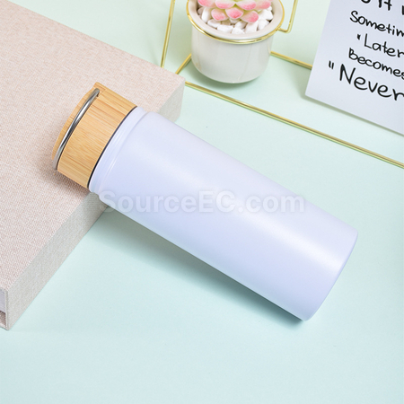 Customization Stainless Steel Bamboo Lid Handle Thermos Cup Corporate Gifts