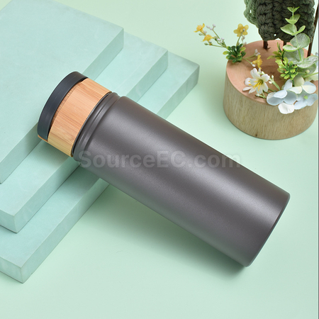 Customization Stainless Steel Bamboo Lid Handle Thermos Cup Corporate Gifts