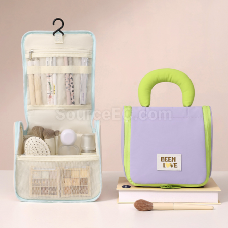 Marshmallow hook for toiletries and makeup bag