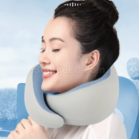 Customization U-shaped ice silk memory foam neck pillow Corporate Gifts
