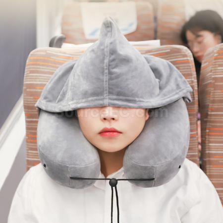 Customization U-shaped inflatable H-hooded neck pillow Corporate Gifts