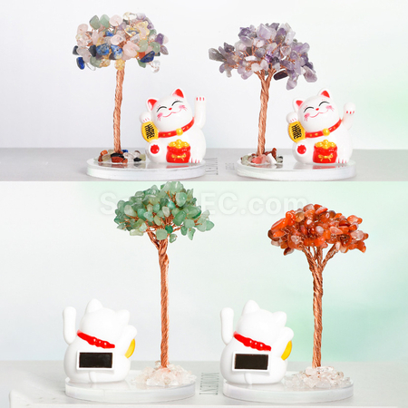 Customization Lucky Cat Crystal Tree Corporate Gifts