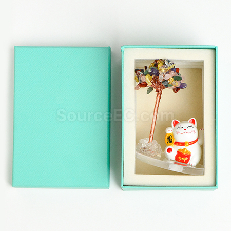 Customization Lucky Cat Crystal Tree Corporate Gifts