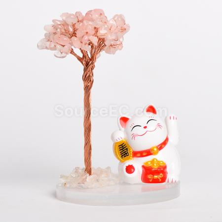 Customization Lucky Cat Crystal Tree Corporate Gifts