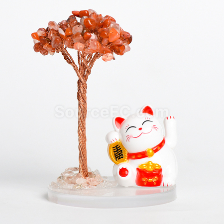 Customization Lucky Cat Crystal Tree Corporate Gifts