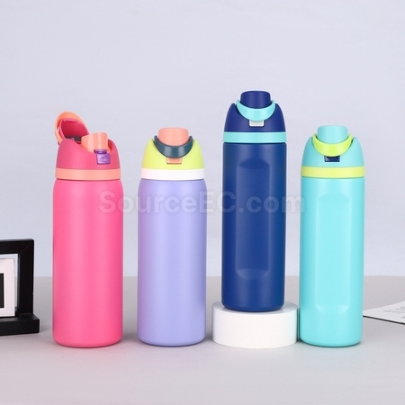 Customization 304 Stainless Steel Bounce Double Drink Large Capacity Portable Thermos Cup Corporate Gifts