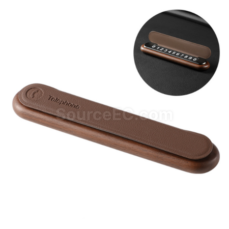 Customization Black walnut wood temporary parking number plate Corporate Gifts
