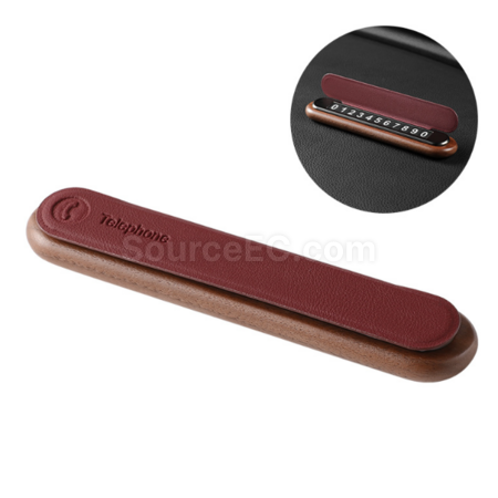 Customization Black walnut wood temporary parking number plate Corporate Gifts