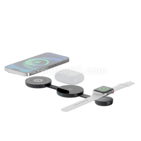 Customization Folding three - in - one magnetic wireless charger Corporate Gifts