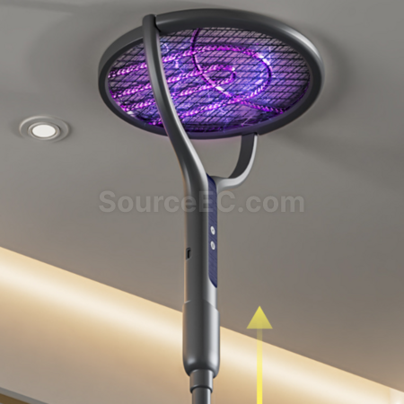 Customization Mosquito-attracting telescopic and rotatable electric mosquito swatter Corporate Gifts