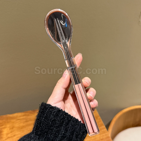 Customization Stainless steel chopsticks and spoon set, portable tableware Corporate Gifts