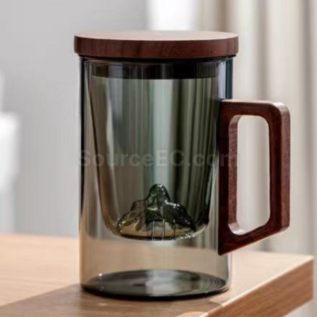 Customization High borosilicate glass water cup with tea separation function for making tea Corporate Gifts