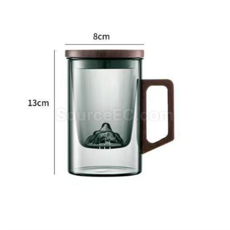 Customization High borosilicate glass water cup with tea separation function for making tea Corporate Gifts