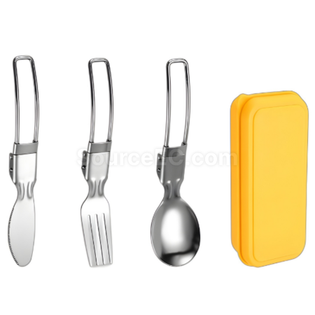 Customization 304 stainless steel folding tableware set Corporate Gifts