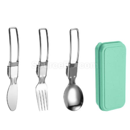 Customization 304 stainless steel folding tableware set Corporate Gifts