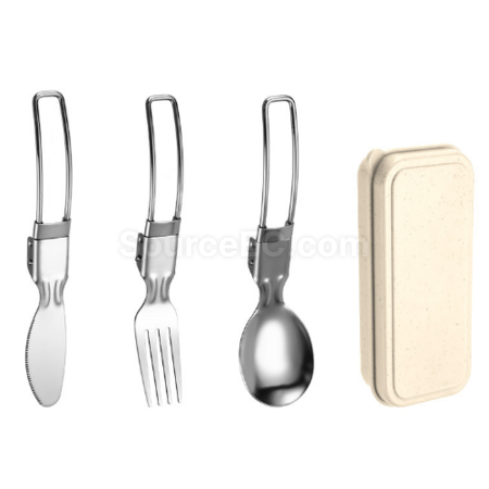 Customization 304 stainless steel folding tableware set Corporate Gifts