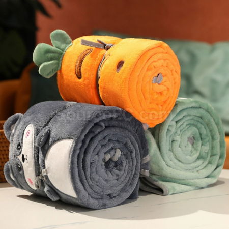 Customization Storable flannel nap blanket Corporate Gifts