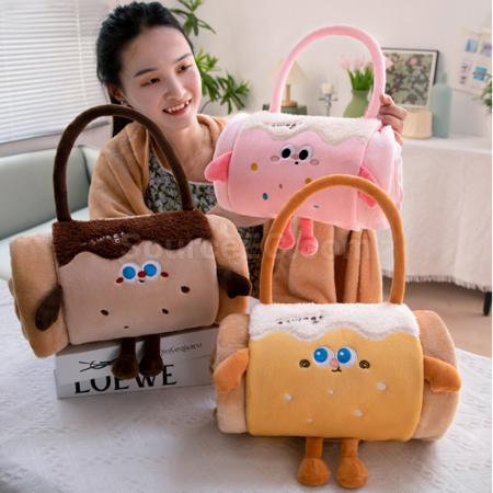 Cartoon pillow and blanket 2-in-1