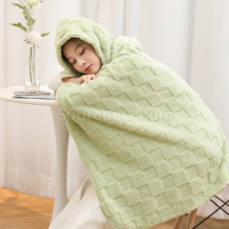 Customization Snap-button shawl hooded blanket Corporate Gifts