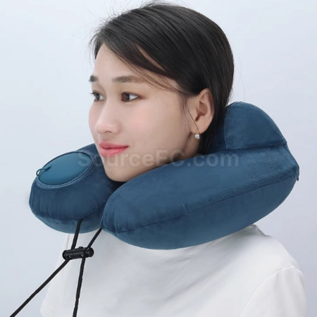 Customization Pressurised inflatable U-shaped neck pillow Corporate Gifts