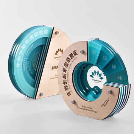 Customization Solid Wood Acrylic Trophy Corporate Gifts