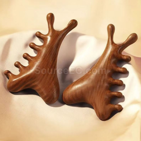 Multifunctional 4-in-1 Sandalwood Massage Comb