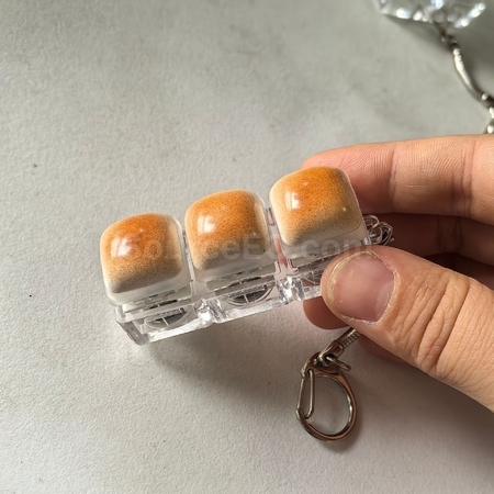 Customization Caramel Bread Fingertip Decompression Button Corporate Gifts