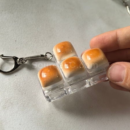 Customization Caramel Bread Fingertip Decompression Button Corporate Gifts