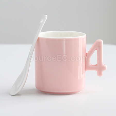 Customization Numbers handle ceramic cup Corporate Gifts